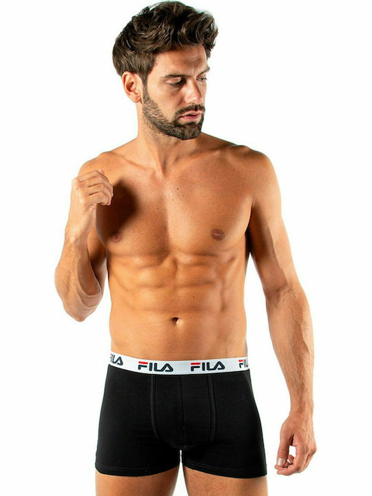 Fila Herren Boxershorts Schwarz 2Packung