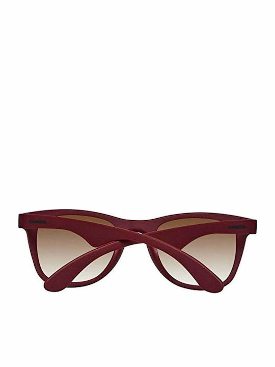 Carrera Men's Sunglasses with Burgundy Horn-Rimmed Frame and Grey Lenses 6000/ST KVL/LC