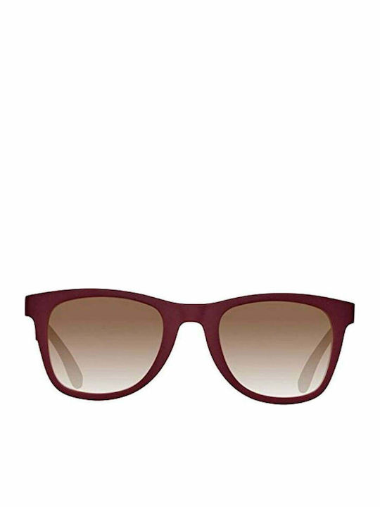Carrera Men's Sunglasses with Burgundy Horn-Rimmed Frame and Grey Lenses 6000/ST KVL/LC