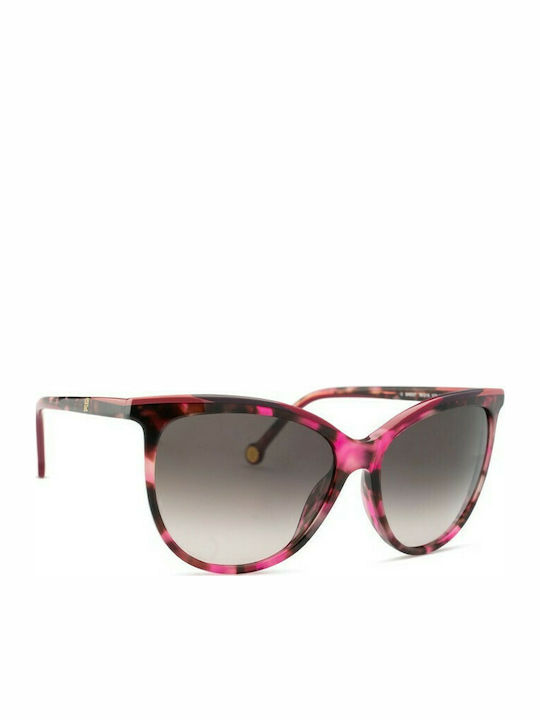 Carolina Herrera Women's Sunglasses with Pink Tartaruga Plastic Frame SHE827 09SJ