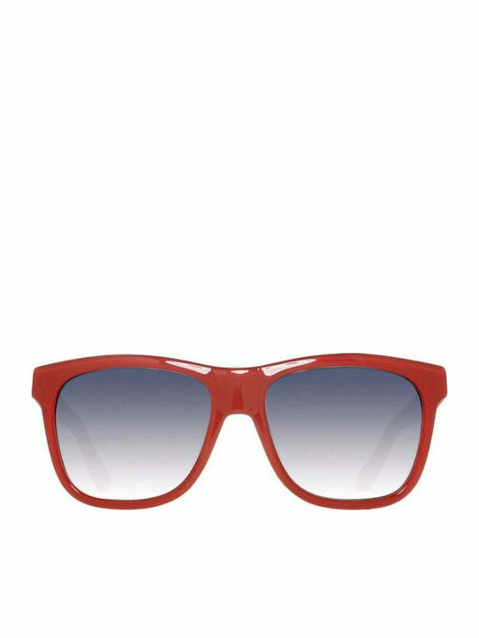 Just Cavalli Women's Sunglasses with Red Plastic Frame and Blue Gradient Lens JC648S 66C