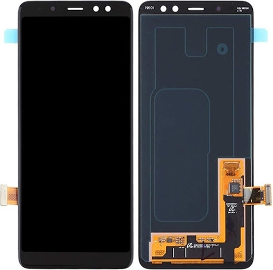 O ecran cu Mecanism Tactil pentru Galaxy A8 2018 (Negru)