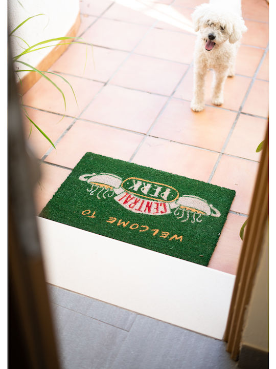 Grupo Erik Entrance Mat made of Coir with Anti-slip Backing Friends Central Perk Green 40x60cm