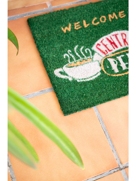 Grupo Erik Entrance Mat made of Coir with Anti-slip Backing Friends Central Perk Green 40x60cm