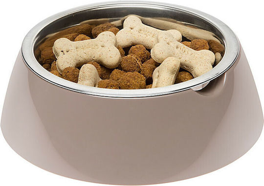 Ferplast Jolie Stainless Steel Bowl Food & Water for Dog 850ml 20cm in Beige Color 70983021