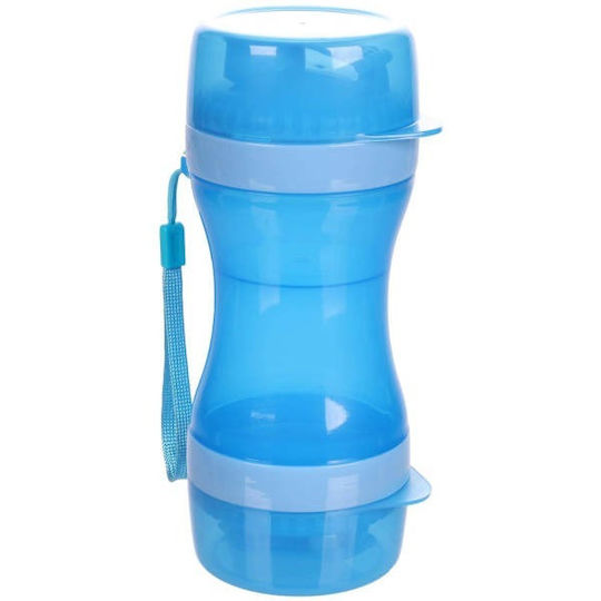 Flamingo Travelling Cup 2 in 1 Μπουκάλι Φαγητού & Νερού για Σκύλο & Γάτα 260ml σε Λευκό Χρώμα