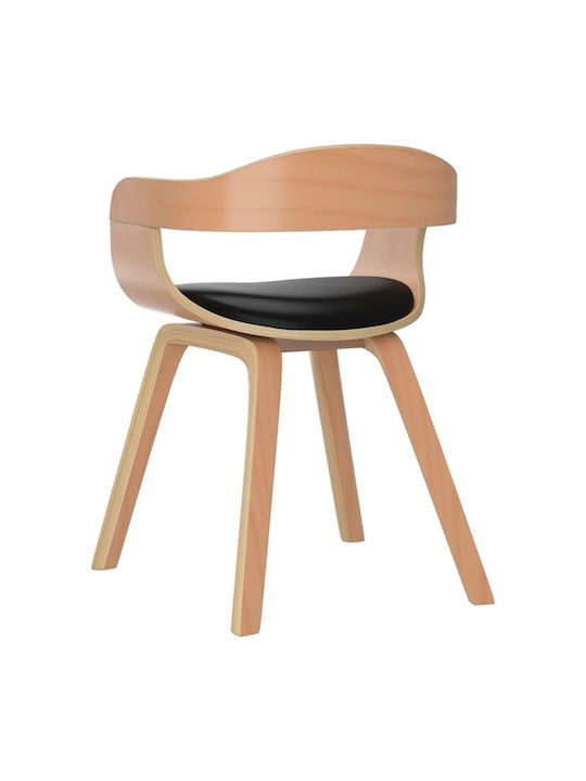 Dining Room Artificial Leather Armchair Black 49x51x70cm 2pcs