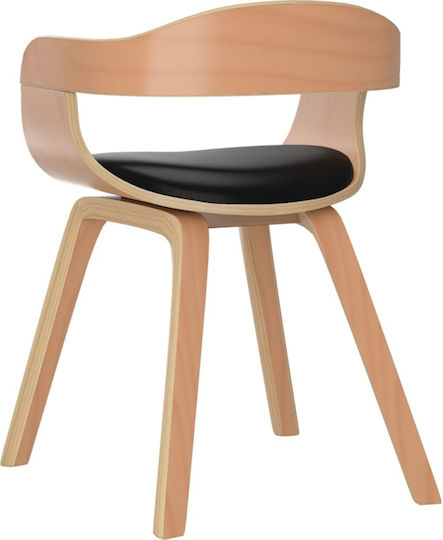 Dining Room Artificial Leather Armchair Black 49x51x70cm 6pcs