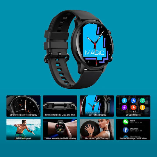 Kospet Magic 4 46mm Αδιάβροχο Smartwatch με Παλμογράφο (Ροζ)