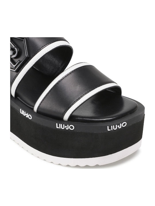 Aba Leather Women's Flat Sandals Black