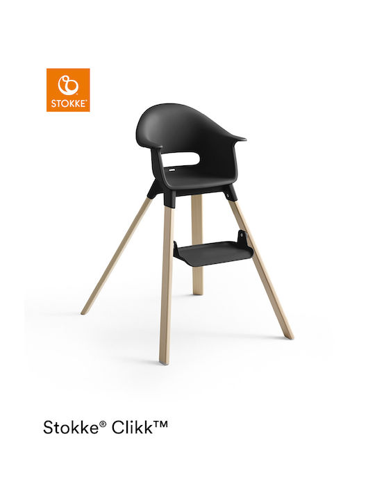 Stokke Clikk Baby Highchair Black Natural