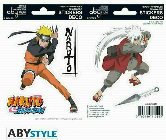 Abysse Kids Vinyl Wall Sticker Naruto & Jiraiya 11x16cm