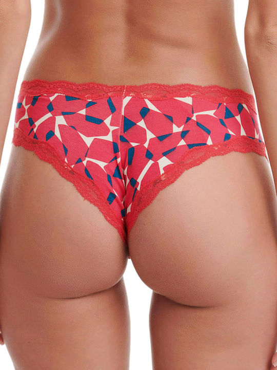Damen Brasilien 2Pack mit Spitze Red/Blue