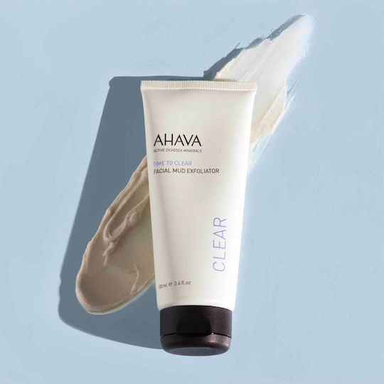 Ahava Time To Clear Facial Mud Exfoliator Cream for Face Scrub 100ml