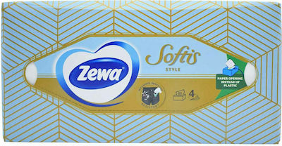 Zewa 80 Tissues Softis Style Box 4 Sheets