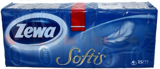 Zewa Softis Classic 15 Packs Pocket Tissues (15pcs/Pack)