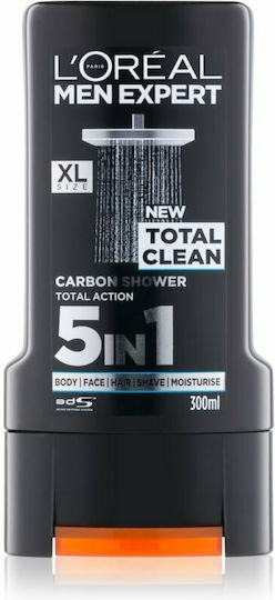 L'Oreal Paris Men Expert Total Clean Shower Gel for Men for Body & Face 300ml