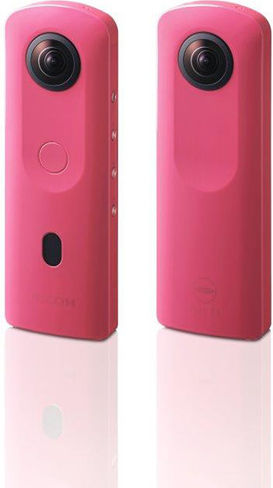 Ricoh Theta SC2 Action Camera Full HD (1080p) 360° Capture Underwater (with Case) and Wi-Fi Pink