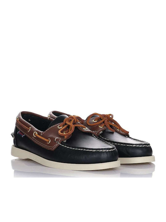 Portland Δερμάτινα Ανδρικά Boat Shoes σε Καφέ Χρώμα