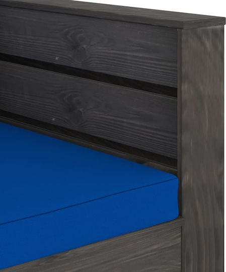 vidaXL Garten- und Outdoor-Möbelsets für kleinen Balkon 2 Stück Grau mit Kissen