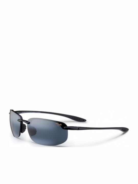 Maui Jim Ανδρικά Γυαλιά Ηλίου με Μαύρο Κοκκάλινο Σκελετό και Μαύρο Ντεγκραντέ Polarized Καθρέφτη Φακό 407-02