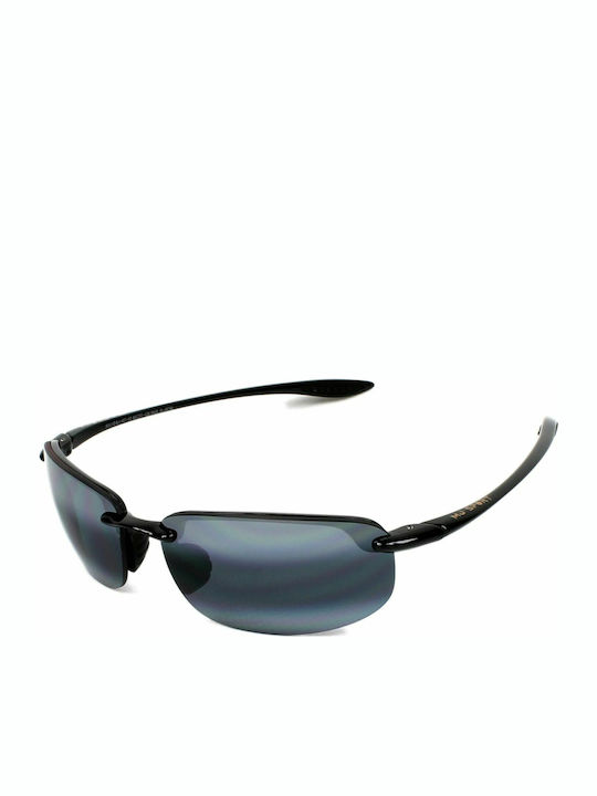 Maui Jim Ανδρικά Γυαλιά Ηλίου με Μαύρο Κοκκάλινο Σκελετό και Μαύρο Ντεγκραντέ Polarized Καθρέφτη Φακό 407-02
