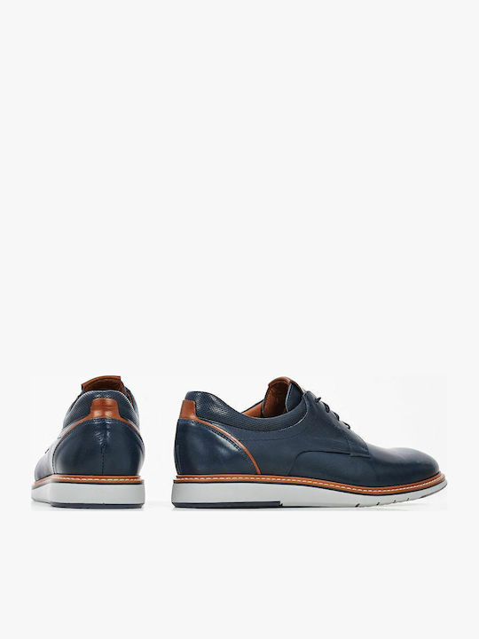 Men's Leather Casual Shoes Blue