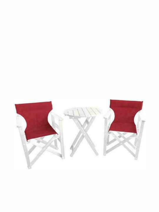 Set Camera De Zi Pentru Spații Exterioare Mici G-5249 3 Piese Roșu