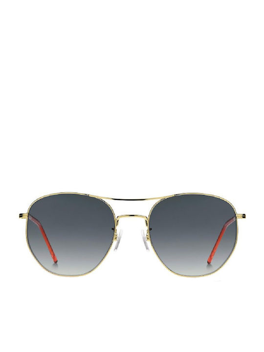 Tommy Hilfiger Men's Sunglasses with Gold Metal Frame and Gray Lens 716736129-556