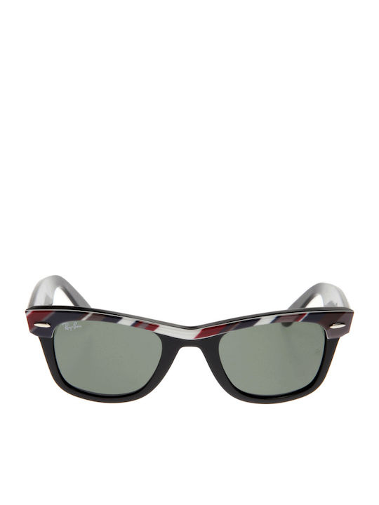 Ray Ban Wayfarer Sonnenbrillen mit Mehrfarbig Rahmen und Grün Linse RB2143 1034