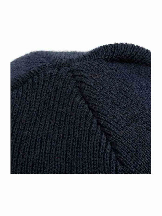 Ribbed Beanie Cap Navy Blue