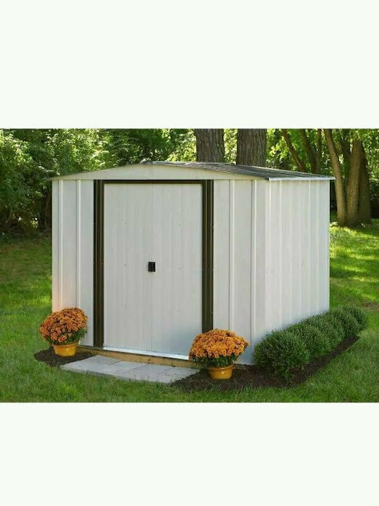 Depozit Metalic De Grădină Galvanizat Newport Coffee L2,534xLățime1,81xÎnălțime1,9m