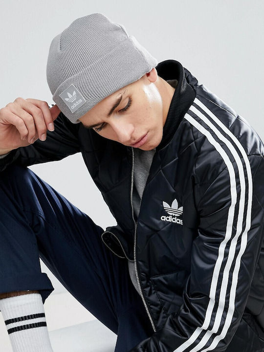 Beanie Ανδρικός Σκούφος Πλεκτός σε Γκρι χρώμα