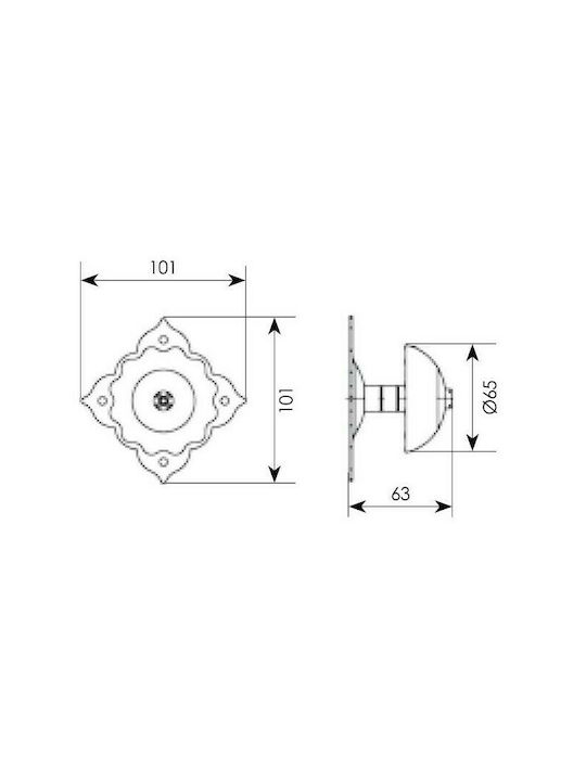 Zogometal Knob Front Door 273 273 Black