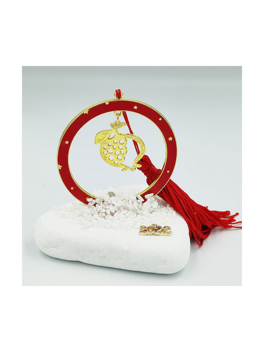 Adorex Tabletop Lucky Charm Pomegranate In Luxury Box Gold/Red made of Metal 7x5cm 1pcs