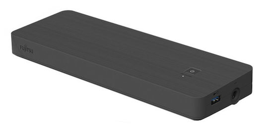 Fujitsu Thunderbolt 3 Docking Station with HDMI DisplayPort PowerDelivery Ethernet and 2 Monitors Connection Black