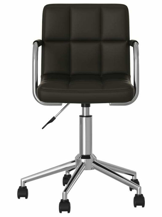 Swivel Visitor Chair with Arms & Wheels 3088186 Μαύρη 48x47x74.5cm