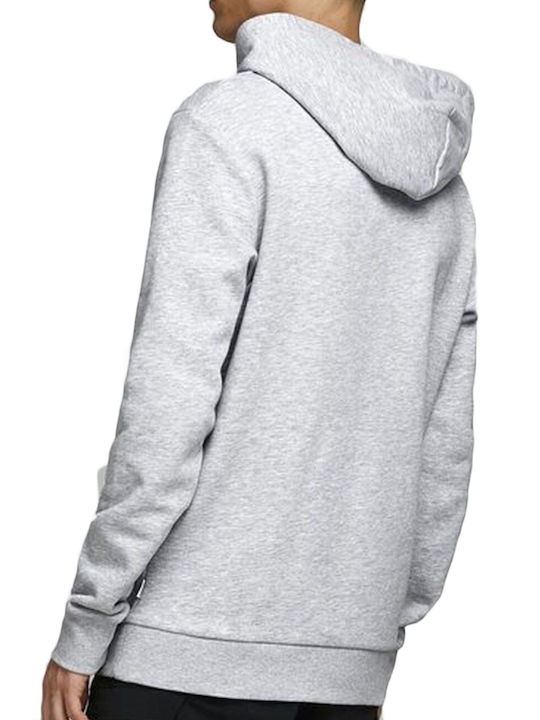 Jack & Jones Herren Sweatshirt mit Kapuze und Taschen Gray