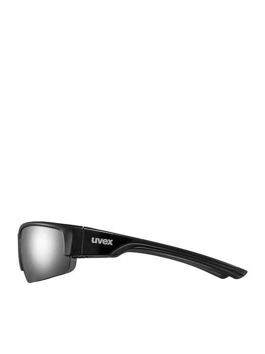 Uvex Sportstyle 215 Men's Sunglasses with Black Plastic Frame and Gray Lens S5306172216