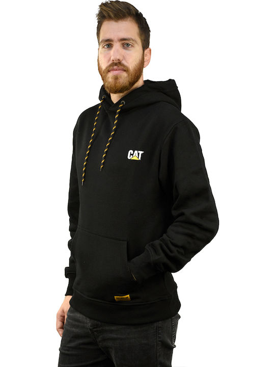 Herren Sweatshirt mit Kapuze und Taschen Schwarz