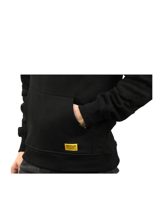 Herren Sweatshirt mit Kapuze und Taschen Schwarz
