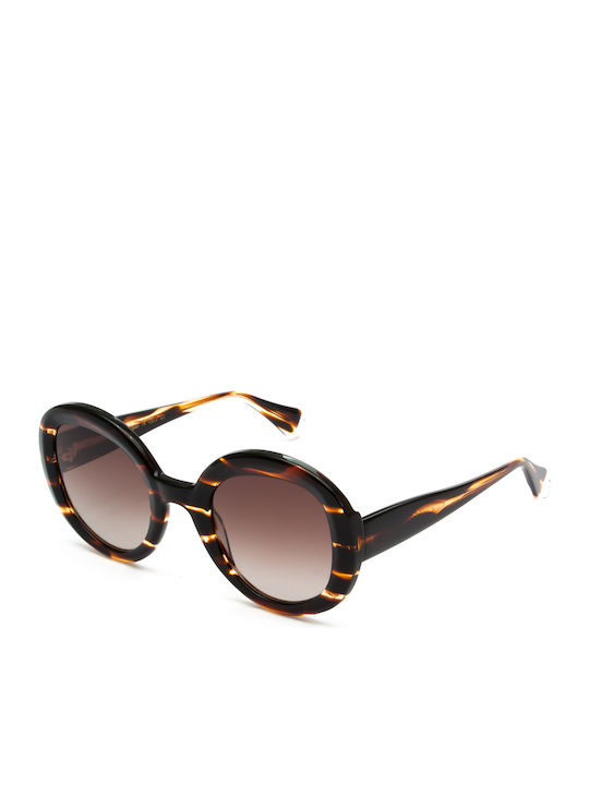 Gigi Barcelona Tessa Woman Sunglasses with Brown Tartaruga Horn-Rimmed Frame and Gradient Lens 6546/2