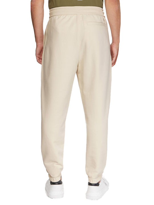 Calvin Klein Men's Sweatpants with Rubber Beige