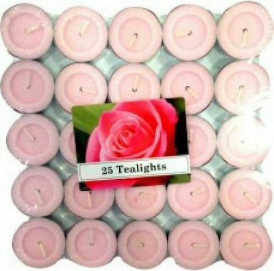 Scented Tealights Rose Purple (up to 4hrs Duration) 25pcs