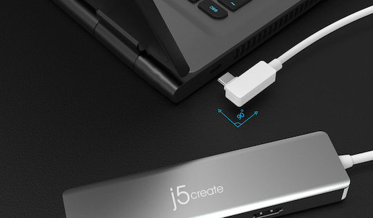 J5create JCD375 USB-C Docking Station mit HDMI 4K PD Gray