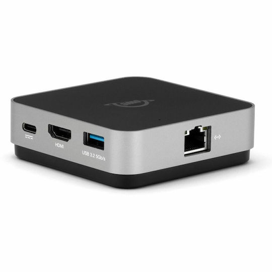 OWC Travel Dock E USB-C Докинг станция с HDMI 4K PD Етърнет Сив
