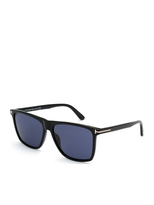 Tom Ford Fletcher Men's Sunglasses with Black Horn-Rimmed Frame and Blue Gradient Lenses FT0832 01V