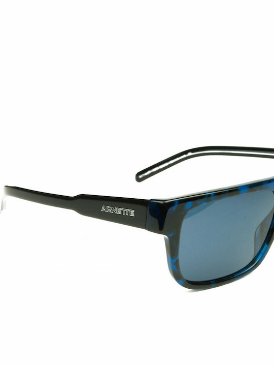Men's Sunglasses with Horn-Rimmed Frame Black Blue