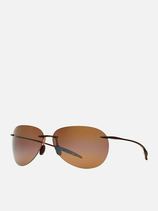 Maui Jim Men's Sunglasses with Brown Plastic Frame and Brown Polarized Lens H421-26