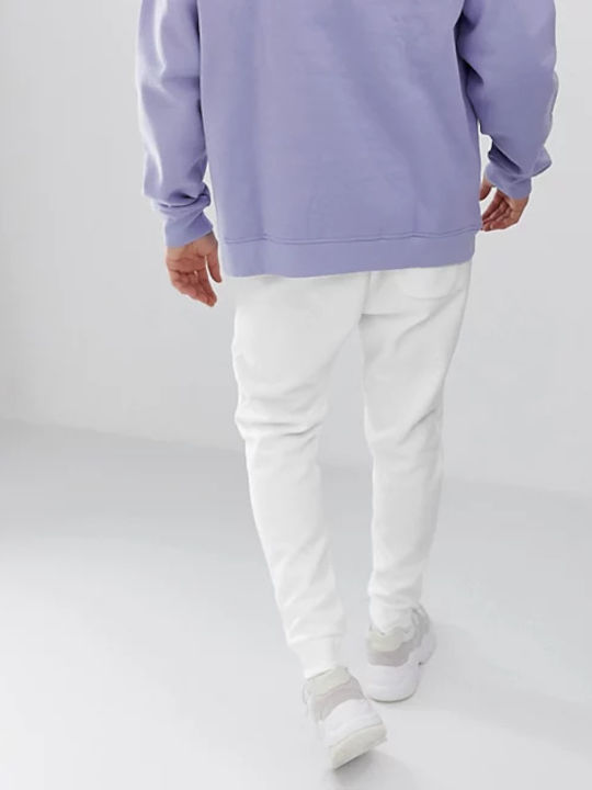 Ralph Lauren Παντελόνι Φόρμας με Λάστιχο Fleece Λευκό